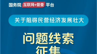 男人的鸡鸡捅进女人的屁股里面的视频在线观看国务院“互联网+督查”平台公开征集阻碍民营经济发展壮大问题线索